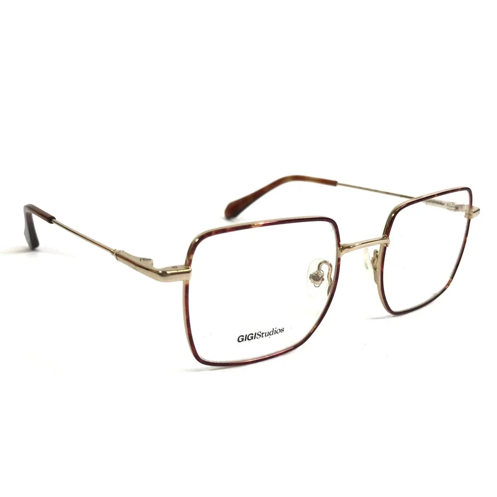 Gigi Studios Eyeglasses Frame ELIN 609/2 Tortoise Gold Square Wire Rim 48-19-135